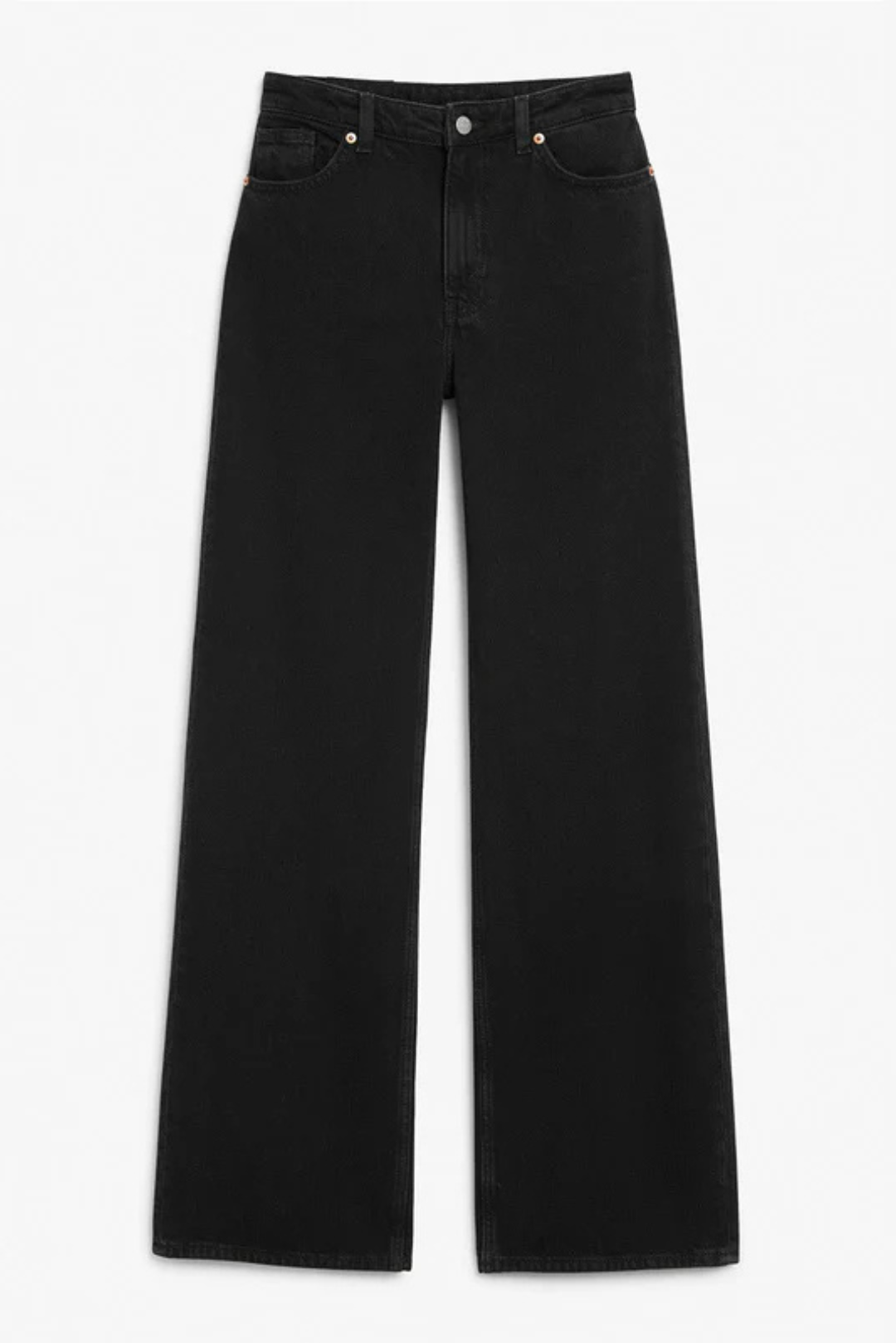 High Waist Wide Leg Jeans (Black)