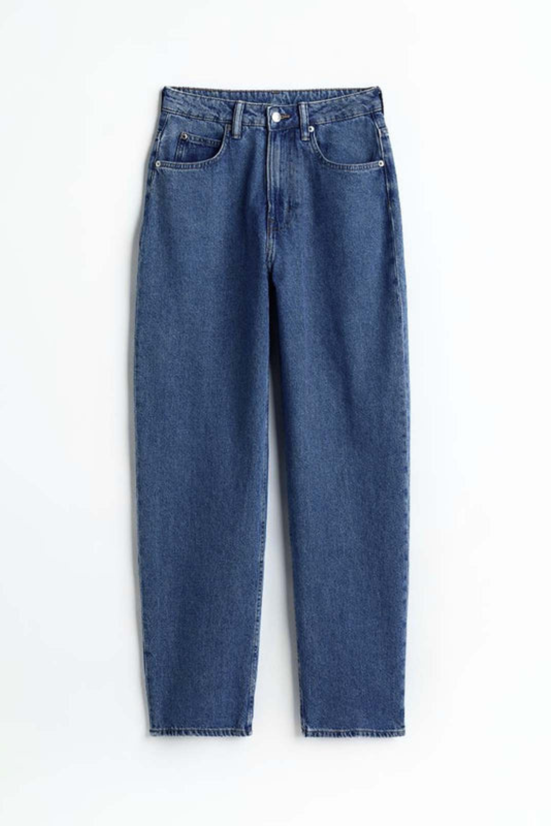 Mid Blue High Waist Mom Fit Jeans