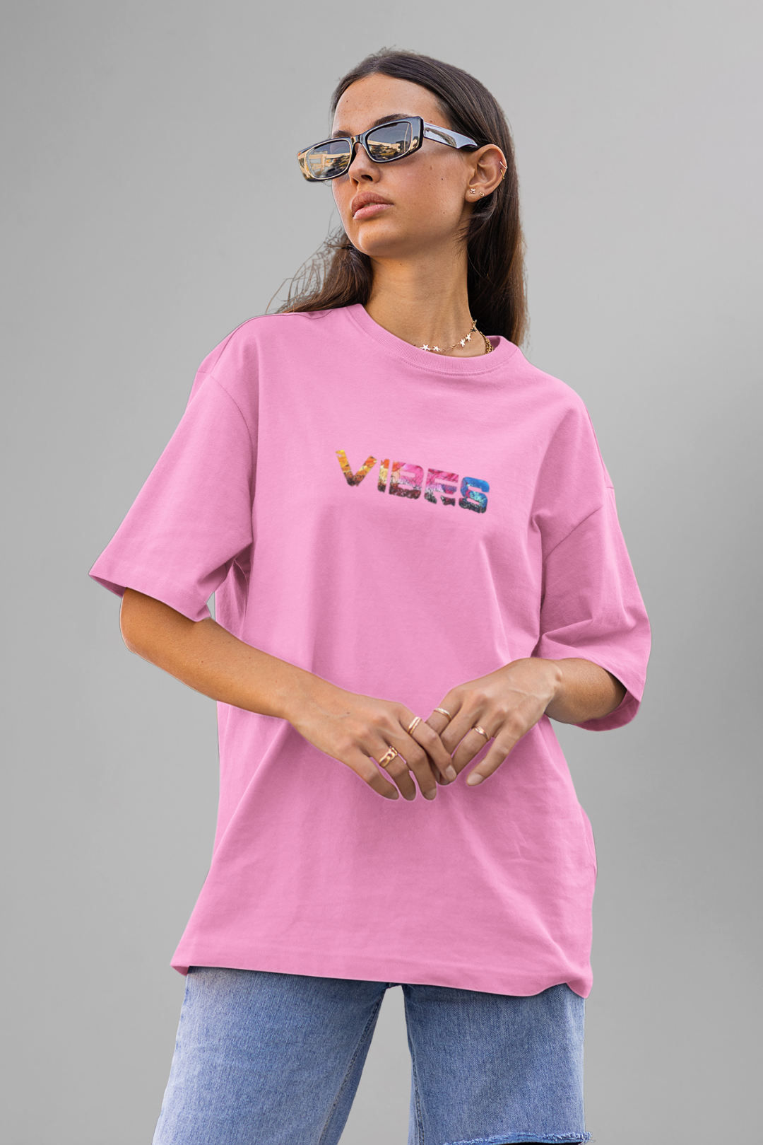 OVERSIZED T-SHIRT PINK(017)