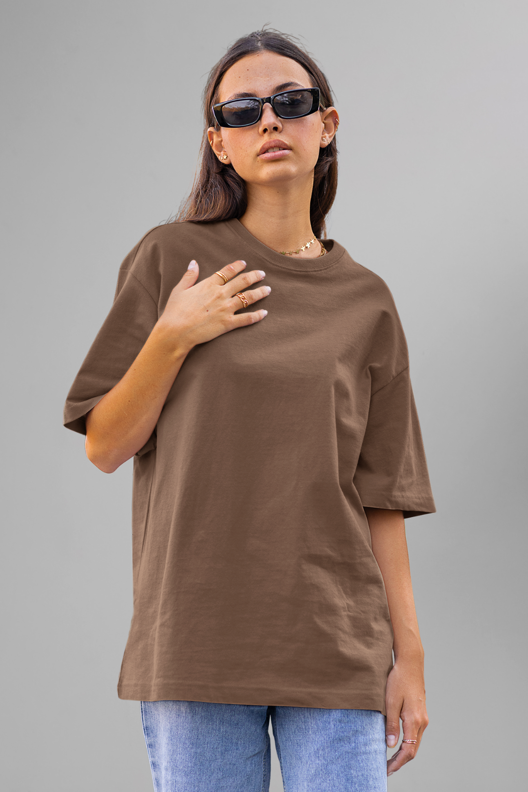 OVERSIZED T-SHIRT BROWN(02)