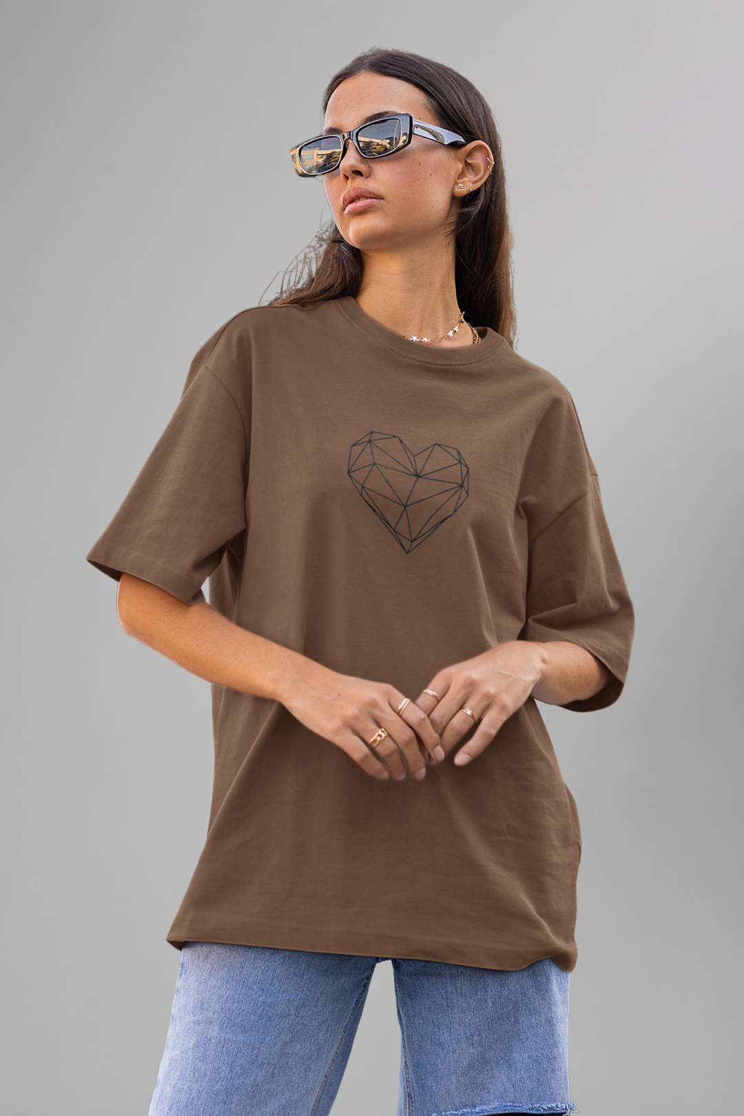 OVERSIZED T-SHIRT BROWN(010)