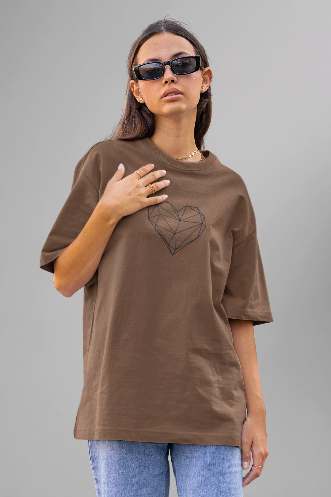 OVERSIZED T-SHIRT BROWN(010)