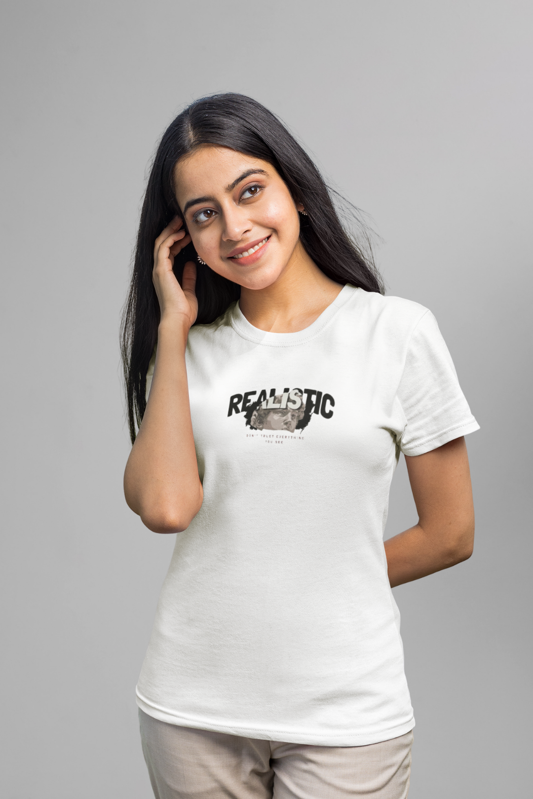 Graphic White Basic T-shirt 031