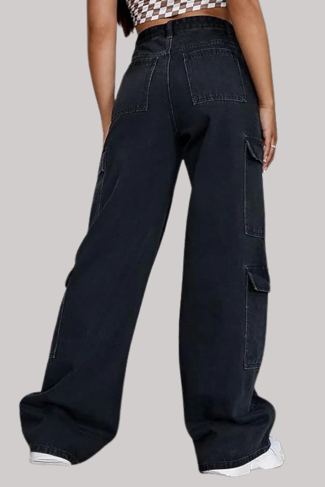 6 Pocket Cargo Jeans (Black)