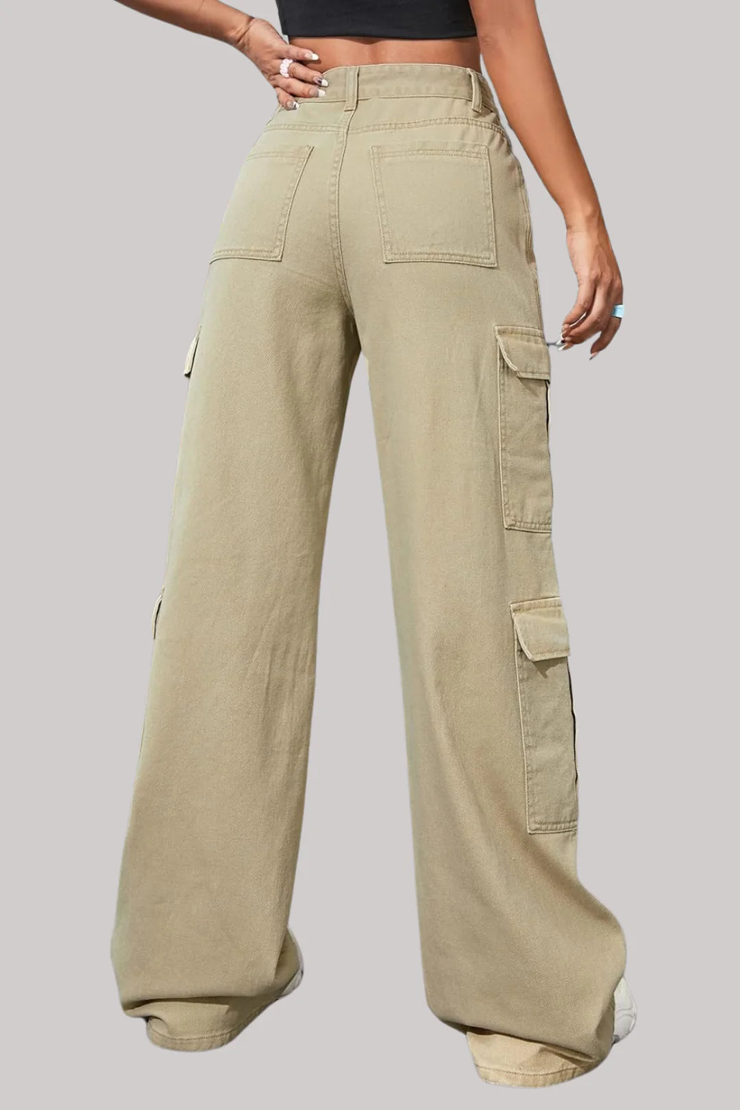 6 Pocket Cargo Jeans (Beige)