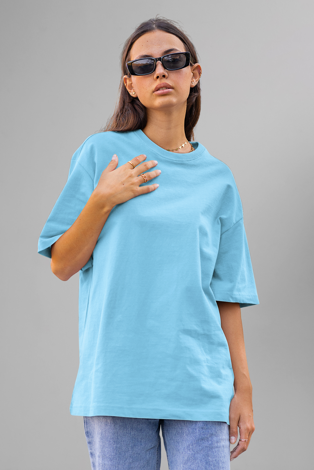 OVERSIZED T-SHIRT SKY BLUE(03)