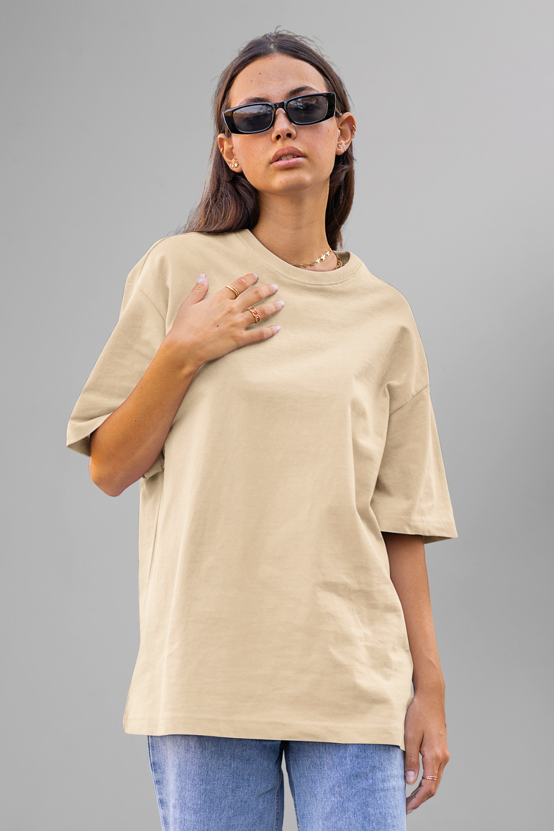 OVERSIZED T-SHIRT BEIGE(07)