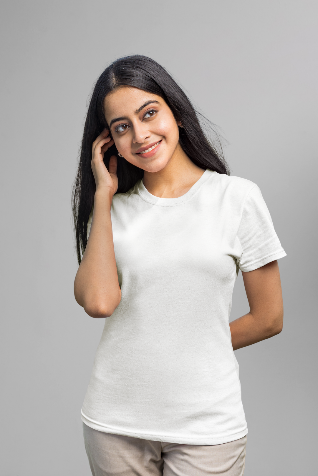 Plain White Basic T-shirt 09