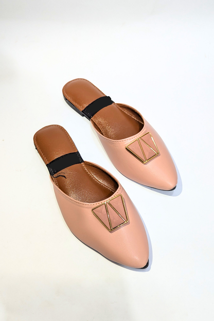 Peach Mule Pumps 0018