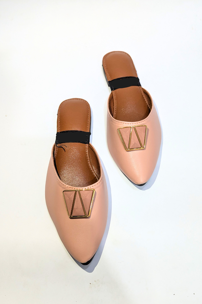 Peach Mule Pumps 0018