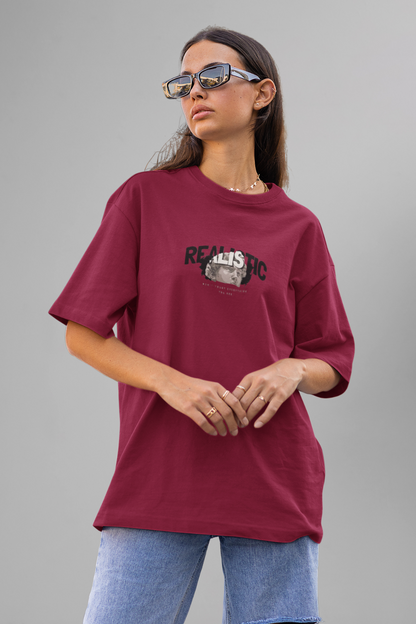 OVERSIZED T-SHIRT MAROON(012)