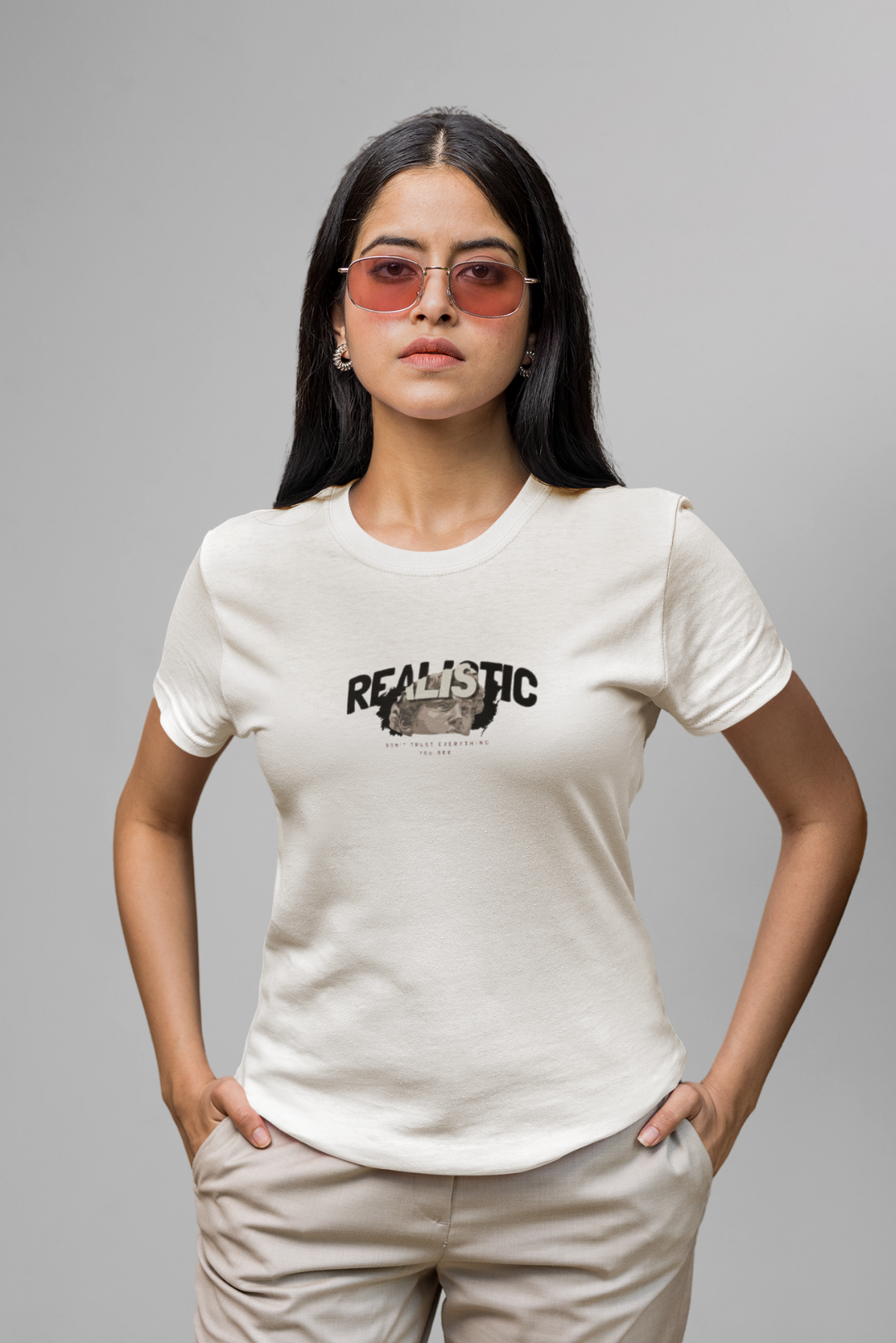 Graphic White Basic T-shirt 031