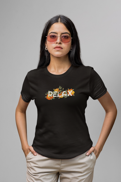 Graphic Black Basic T-shirt 013