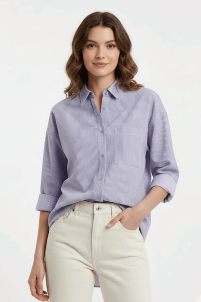 Blue Stripes Button-Down Shirt