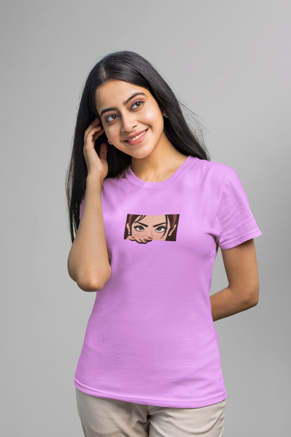 Graphic Lilac Basic T-shirt 022