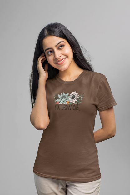 Graphic Brown Basic T-shirt 016