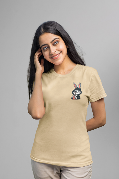 Graphic Beige Basic T-shirt 020