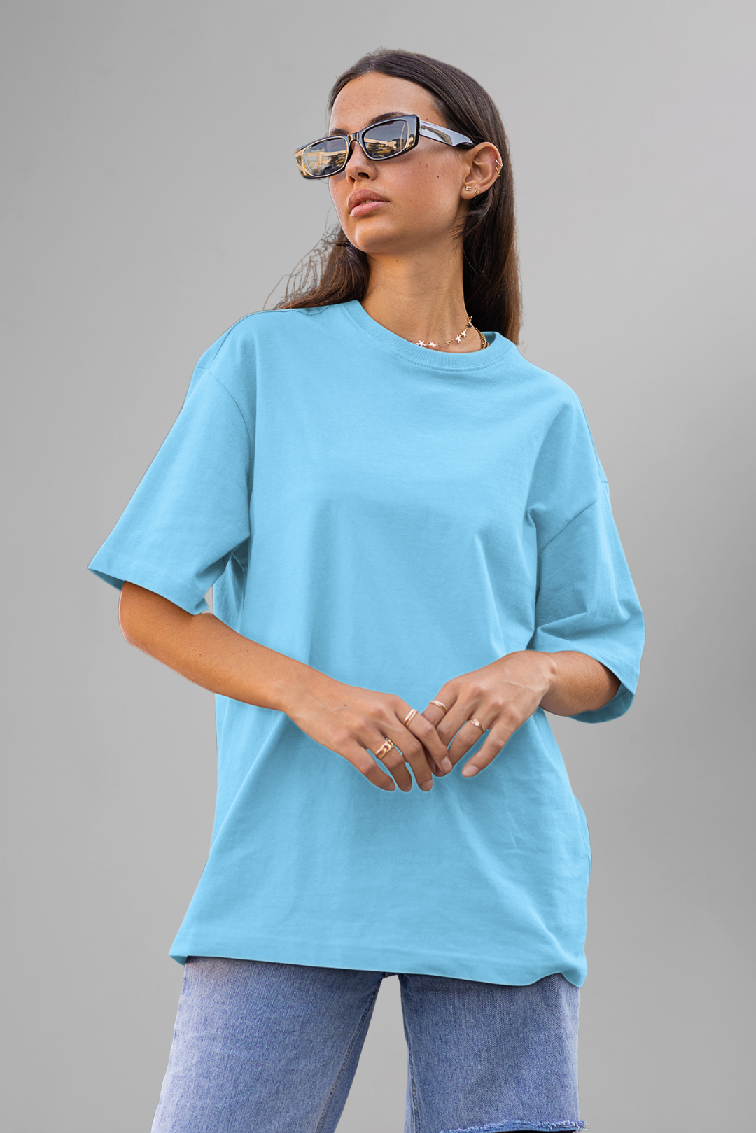 OVERSIZED T-SHIRT SKY BLUE(03)