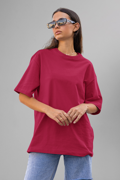 OVERSIZED T-SHIRT MAROON(04)