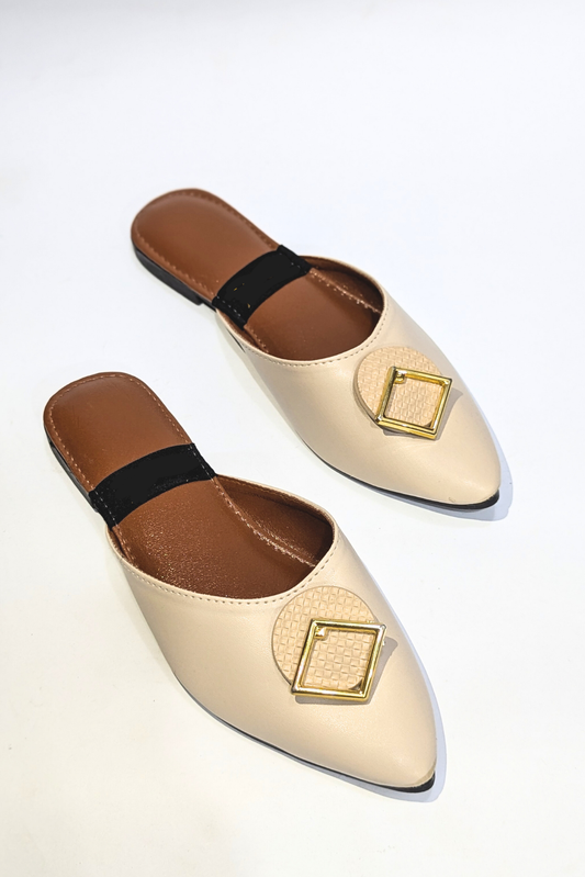 Beige Mule Pumps 0016