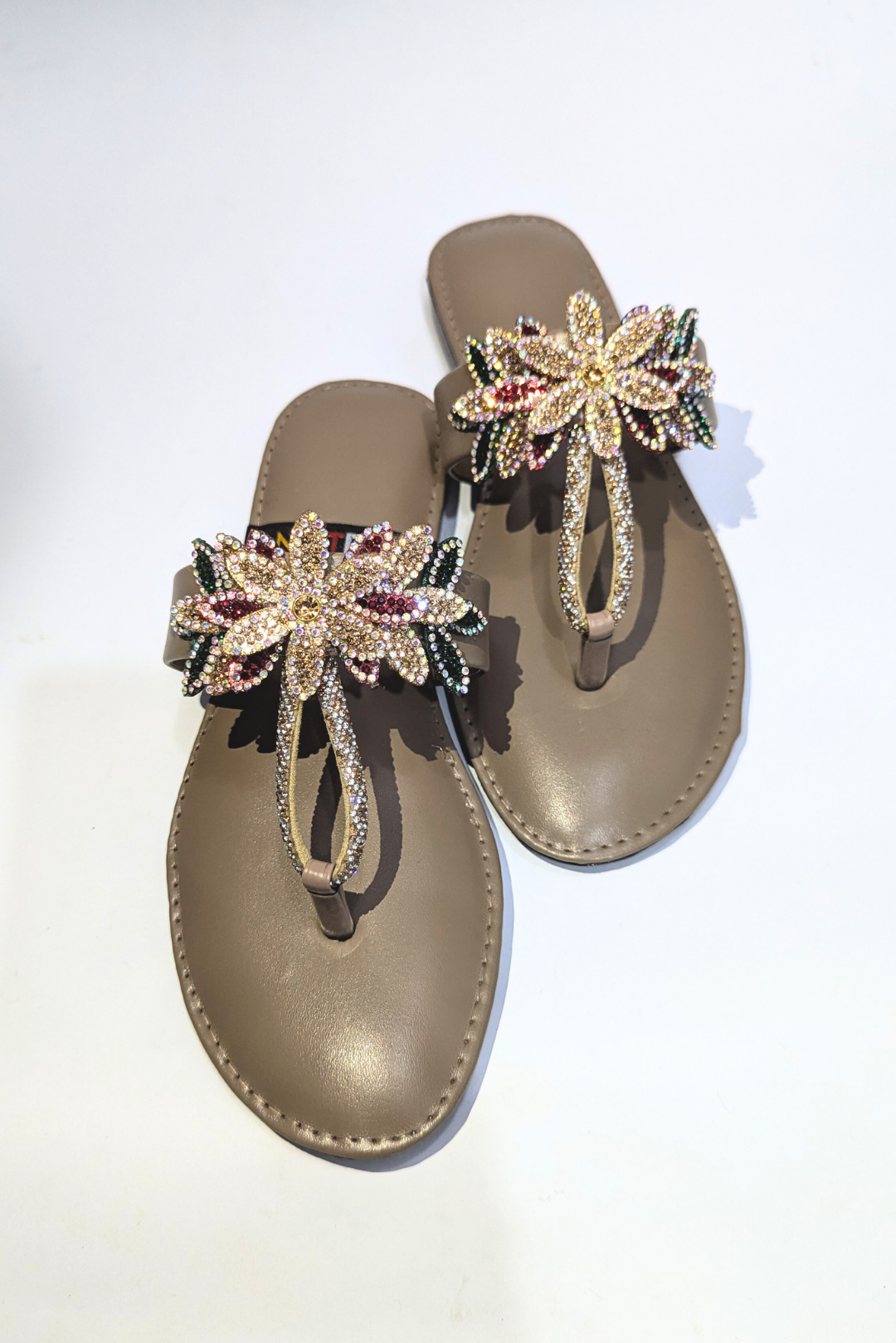 Brown Flower Chappal 0014