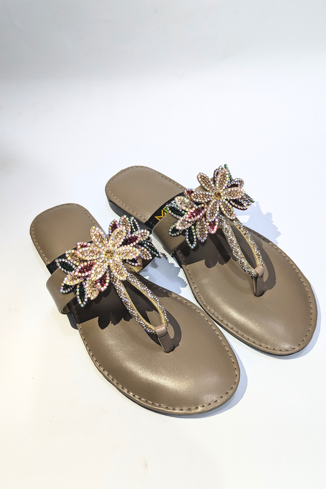 Brown Flower Chappal 0014