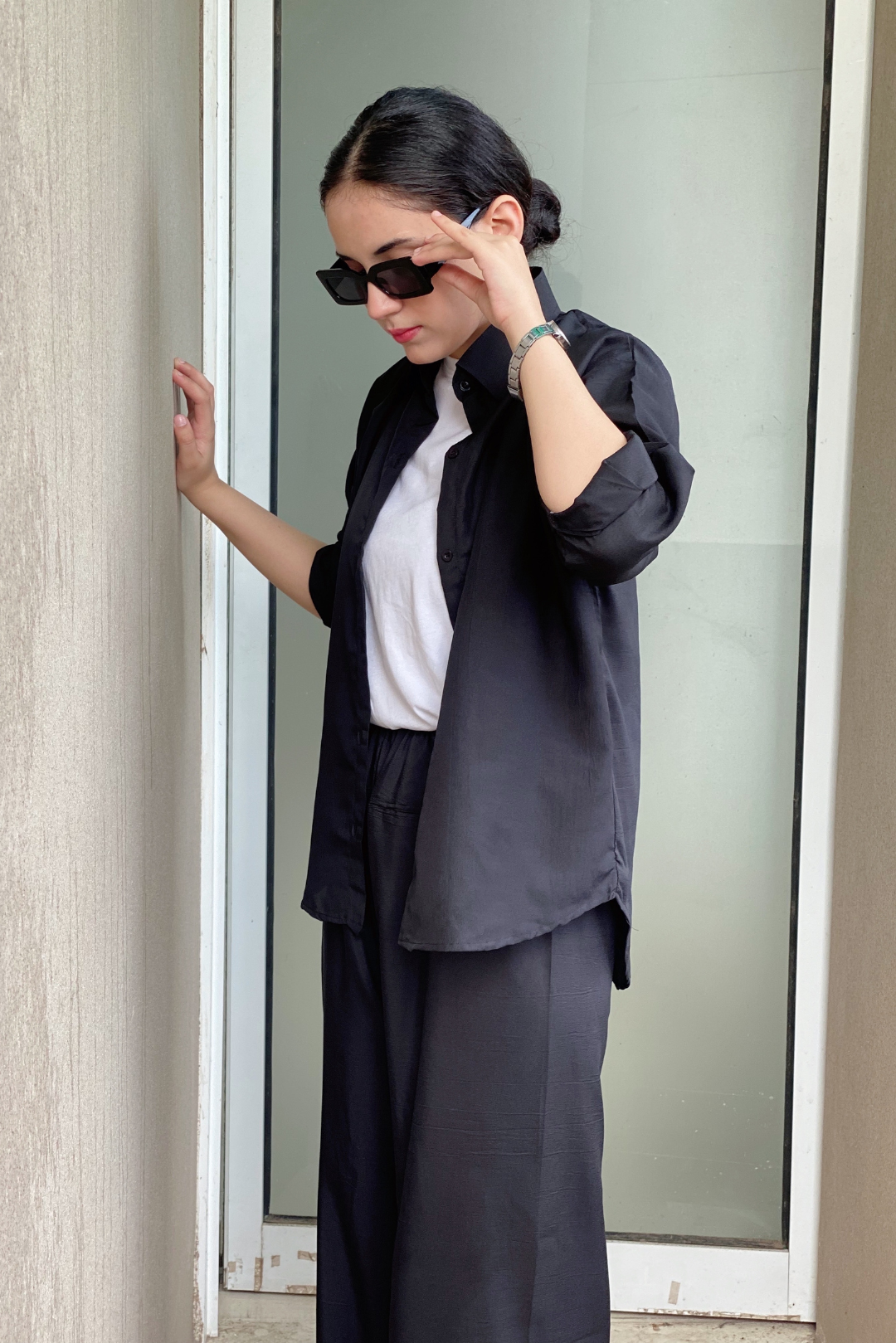 WOMEN'S 3 PIECE CO-ORD SET(BLACK)