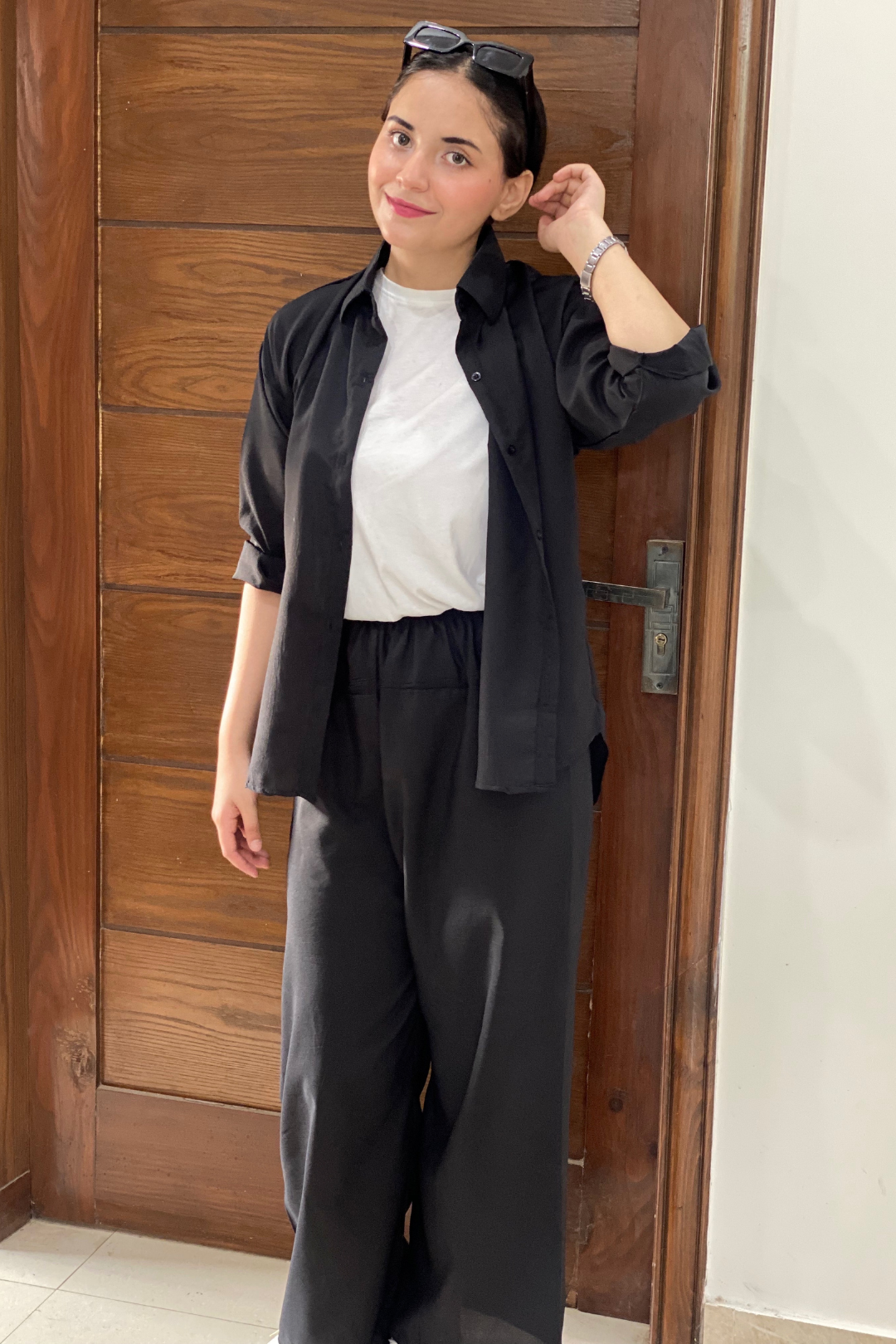 WOMEN'S 3 PIECE CO-ORD SET(BLACK)