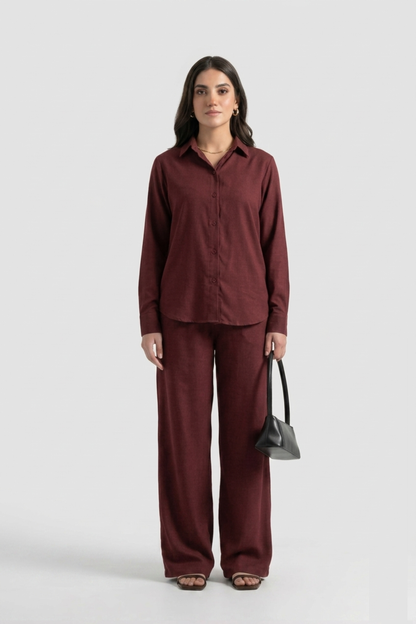 MAROON ESSENTIAL CO-ORD SET
