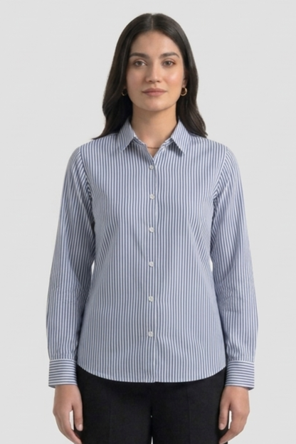 Blue Stripes Button-Down Shirt