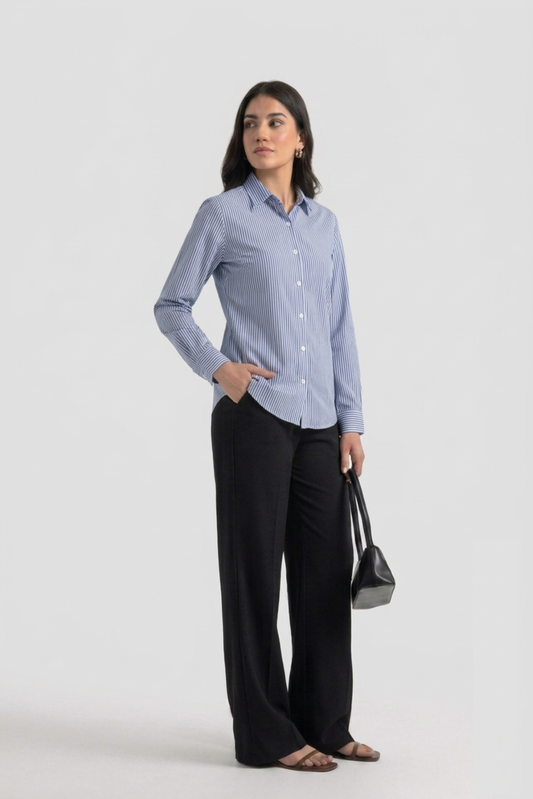Blue Stripes Button-Down Shirt