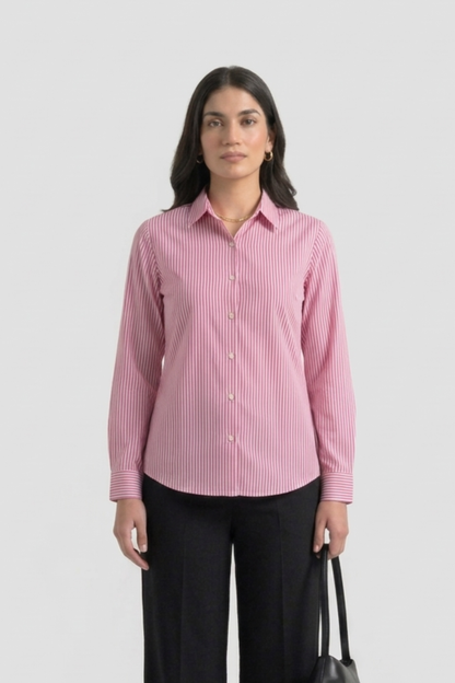 Pink Stripes Button-Down Shirt