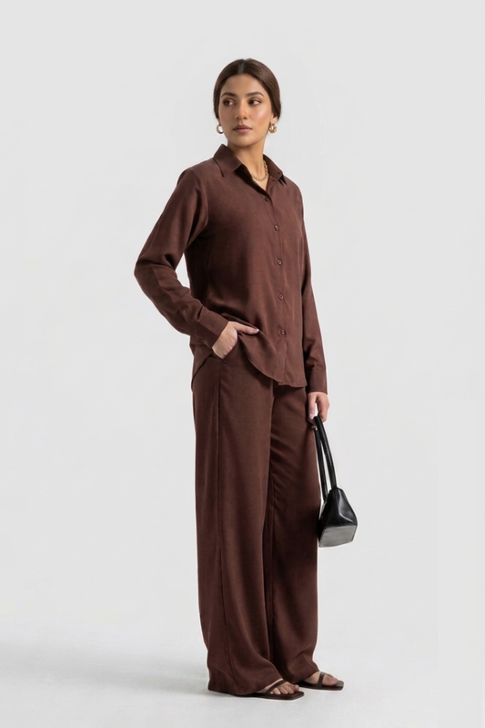 DARK BROWN ESSENTIAL CO-ORD SET