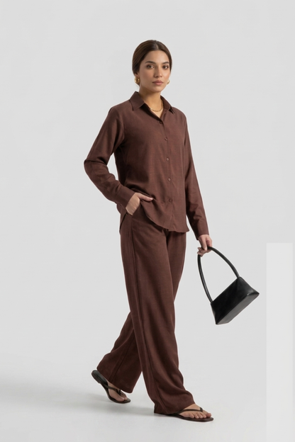 DARK BROWN ESSENTIAL CO-ORD SET