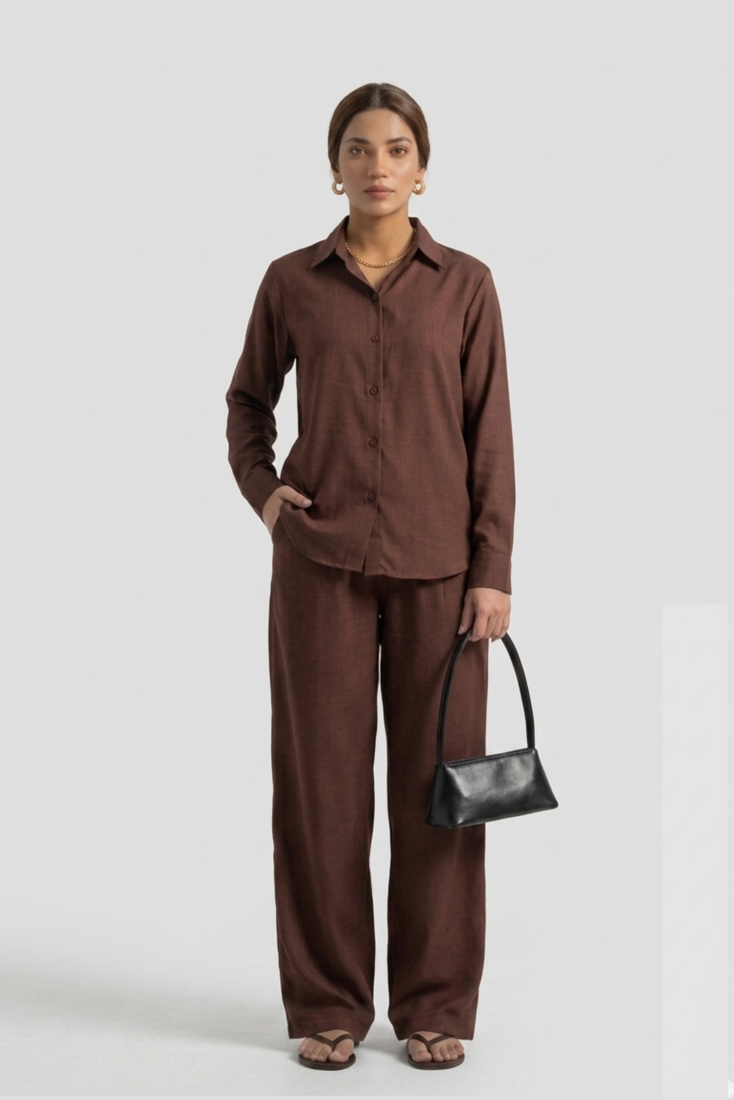 DARK BROWN ESSENTIAL CO-ORD SET