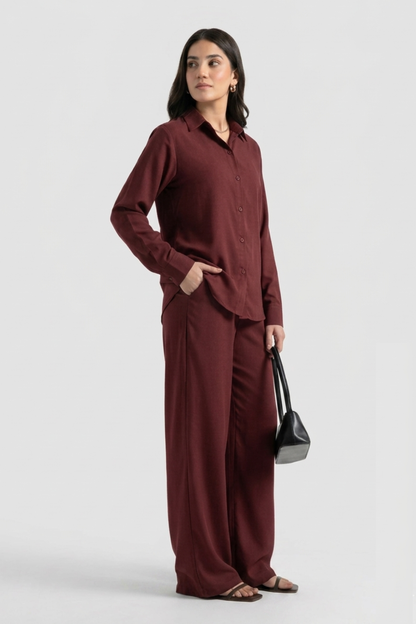 MAROON ESSENTIAL CO-ORD SET