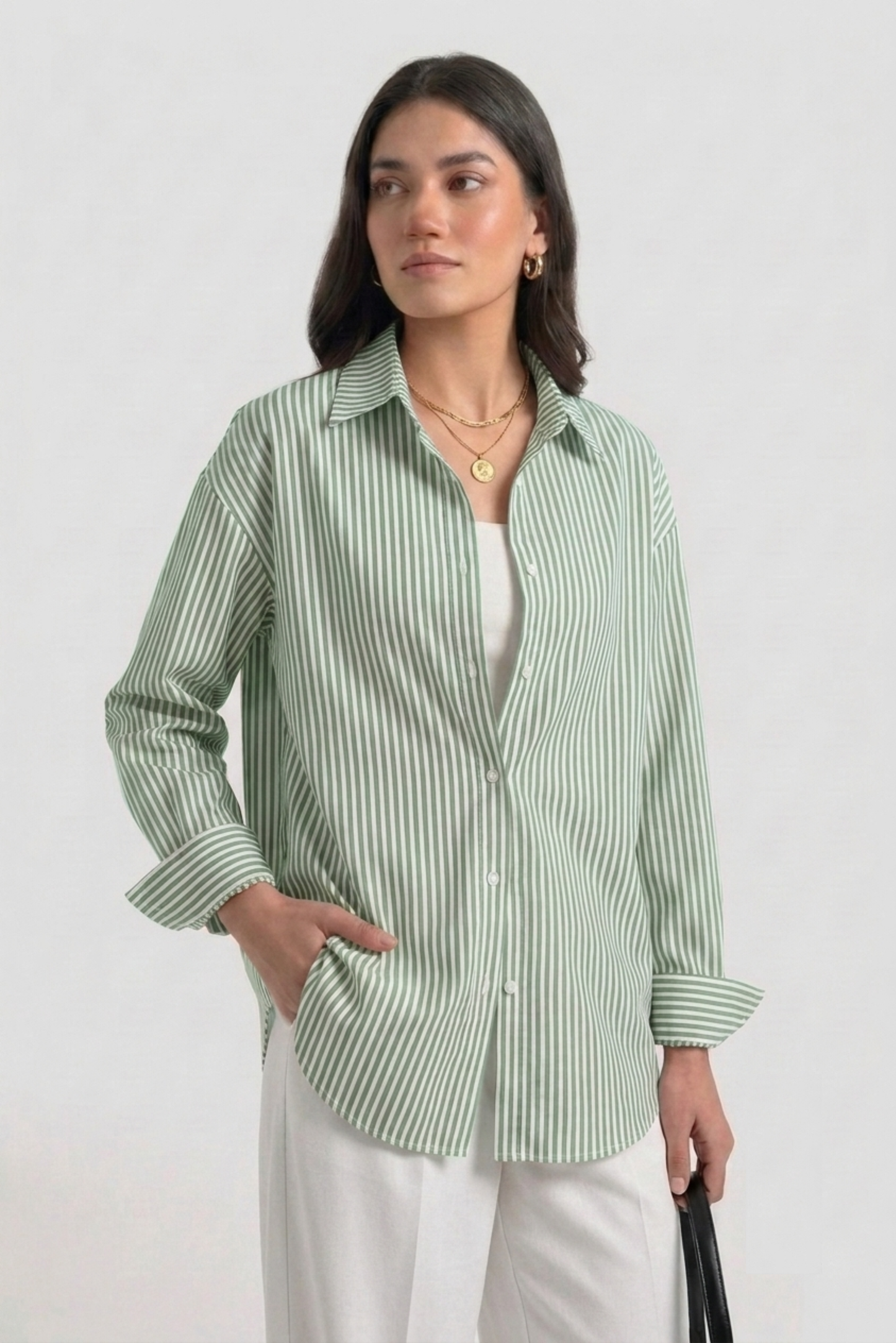 pastel Stripes Button-Down Shirt