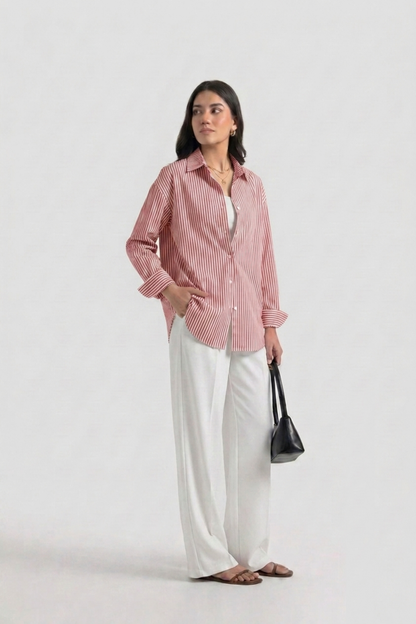 Pink Stripes Button-Down Shirt