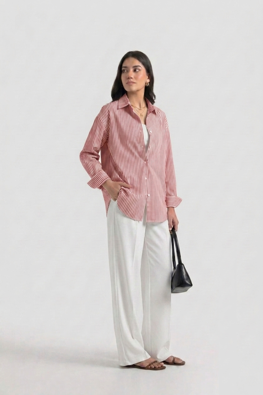 Pink Stripes Button-Down Shirt
