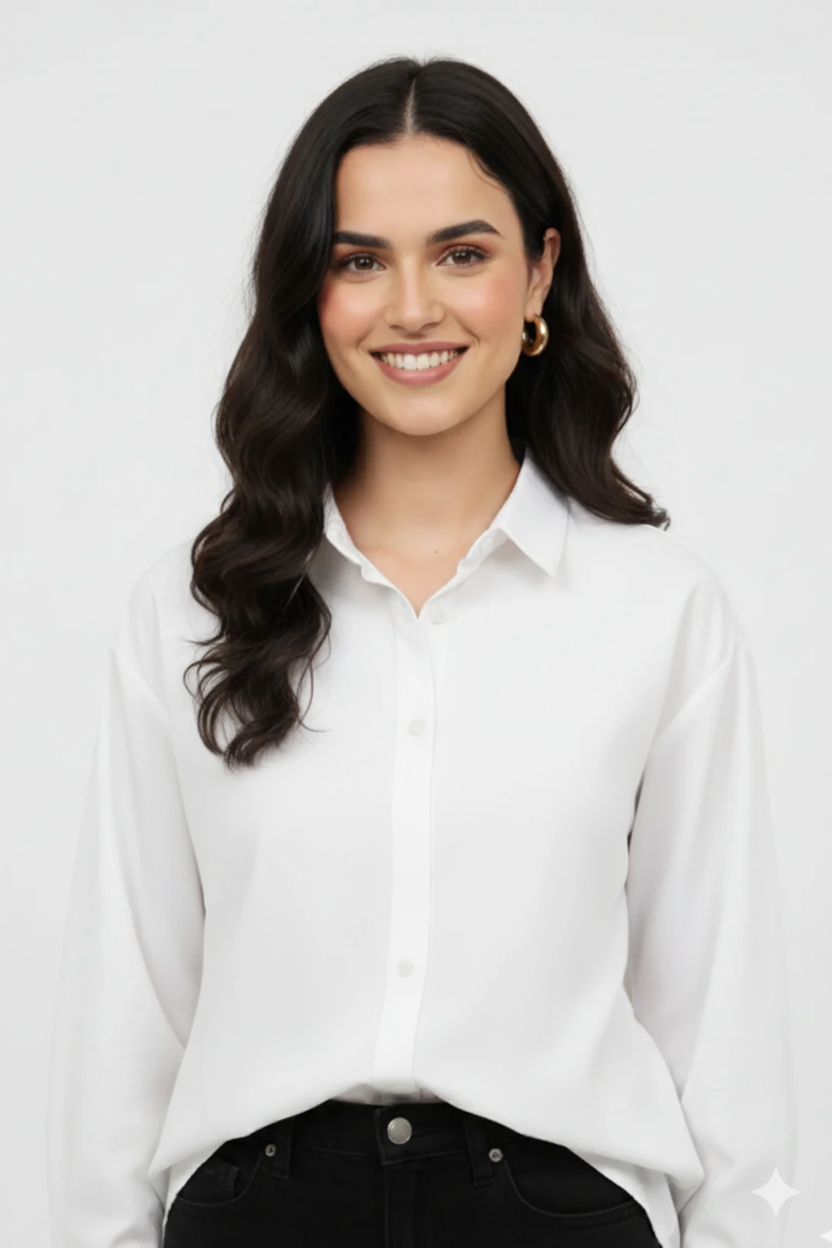 White Mist Button-Down Shirt