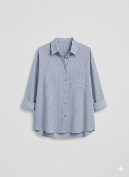 Blue Stripes Button-Down Shirt