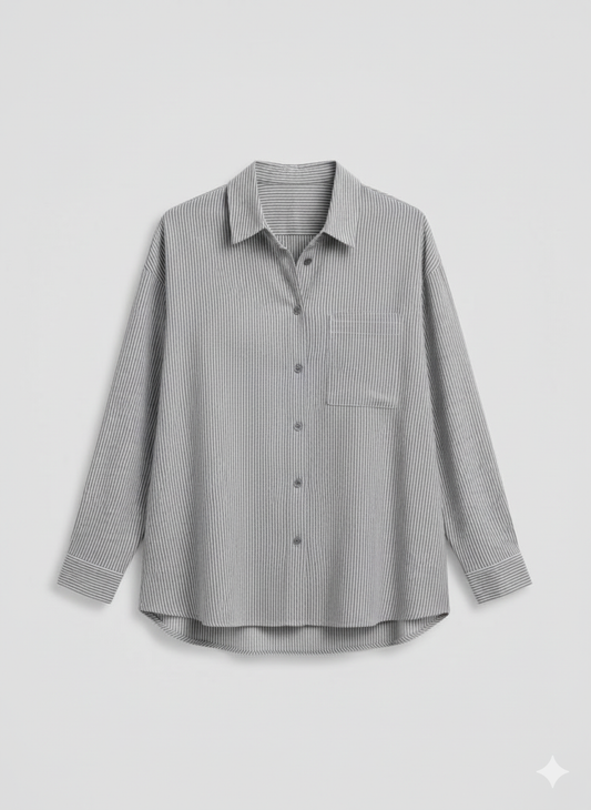 Black Stripes Button-Down Shirt