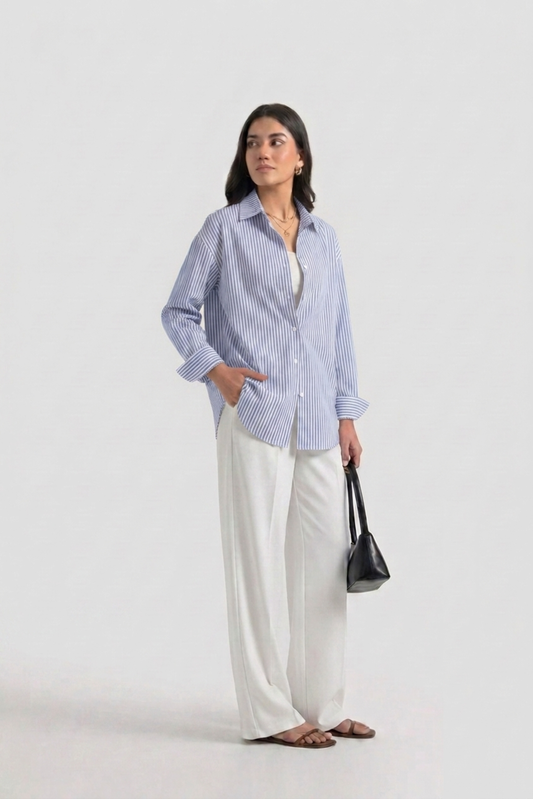 Blue Stripes Button-Down Shirt