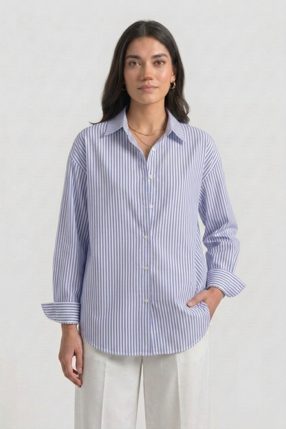 Blue Stripes Button-Down Shirt